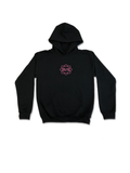 Pink Logo Hoodie in Black