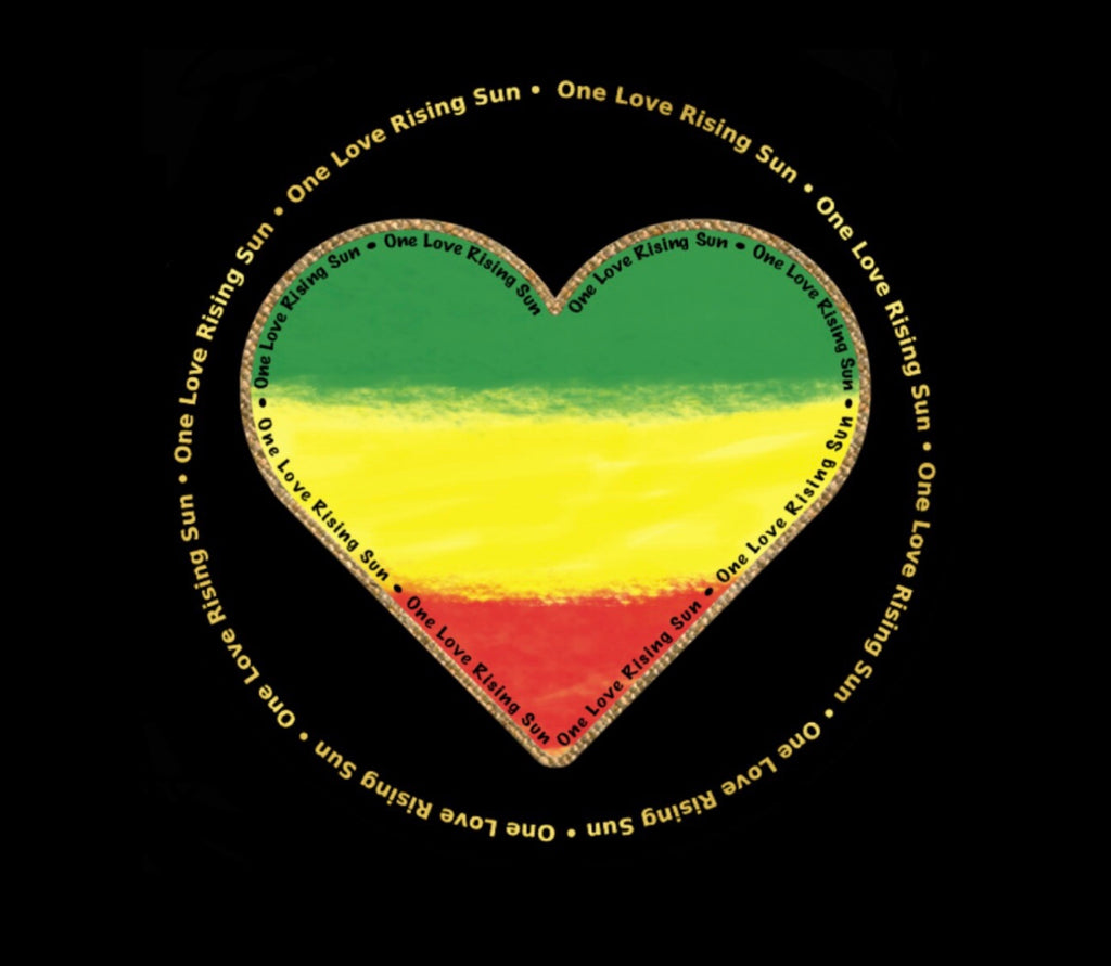 Rasta Heart Circle Shorts